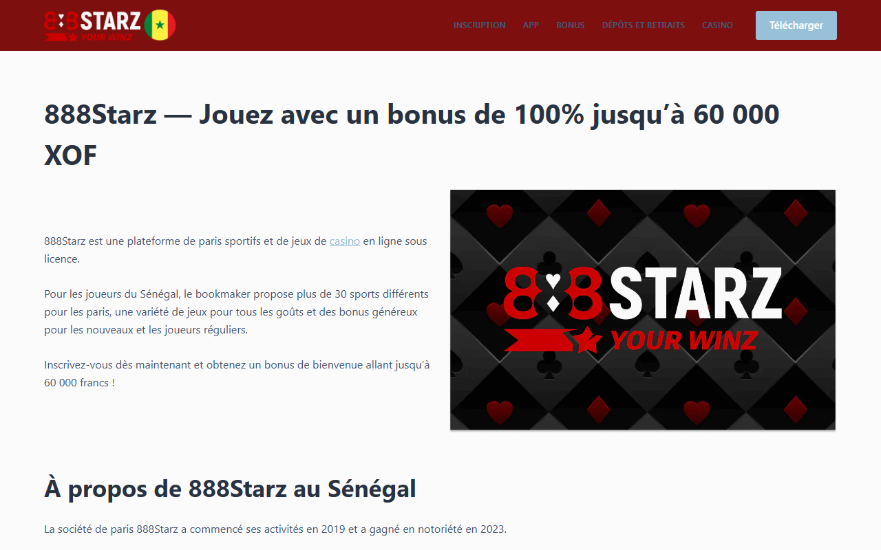 888starz-senegal.com screenshot