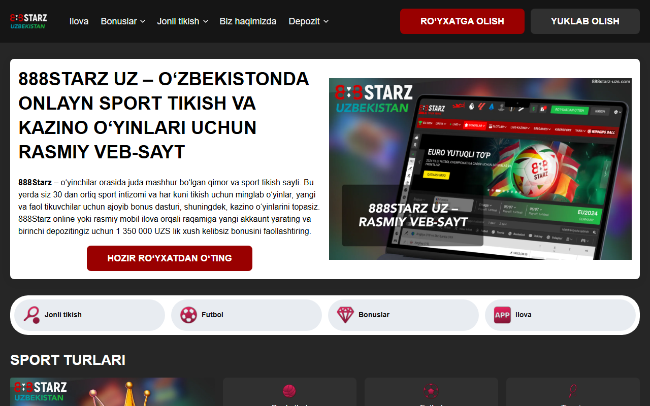 888starz-uzs.com screenshot