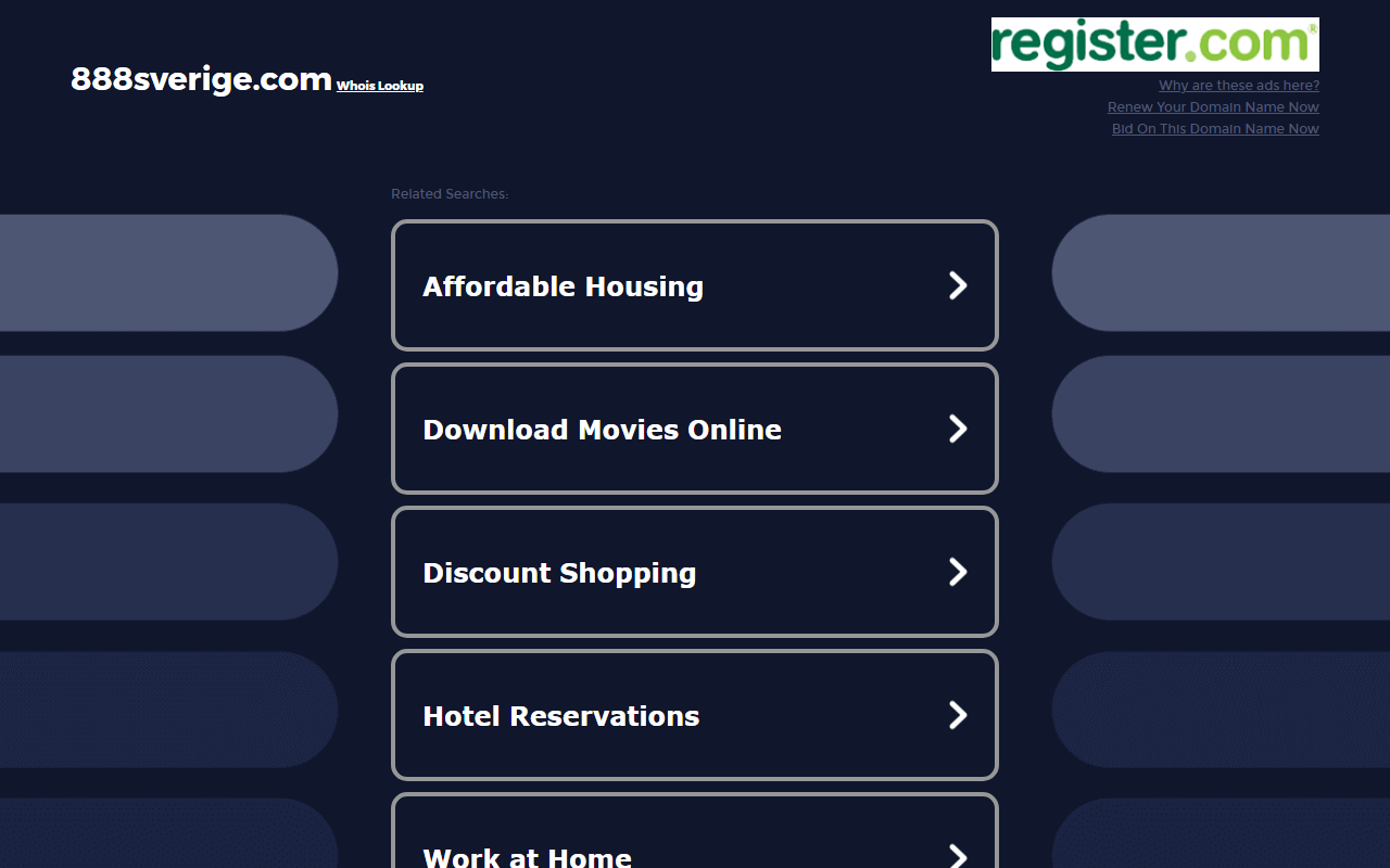 888sverige.com screenshot