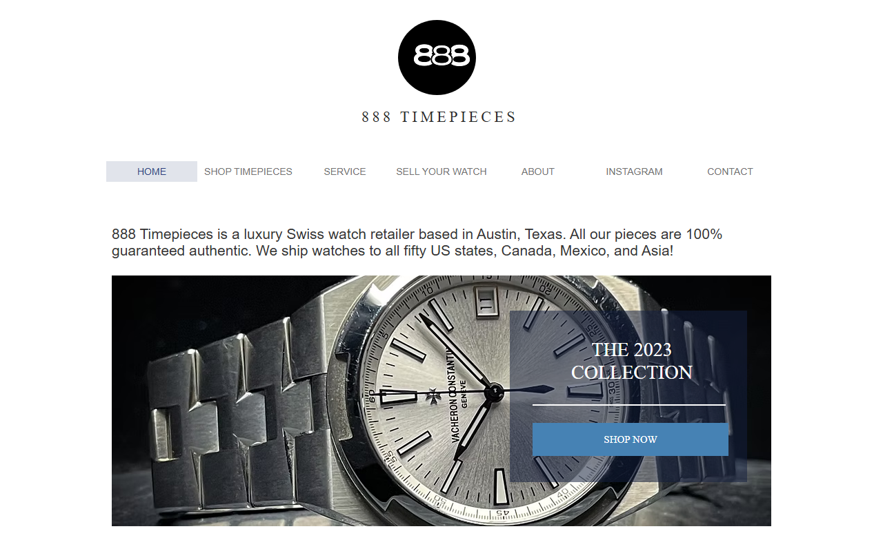 888timepieces.com screenshot