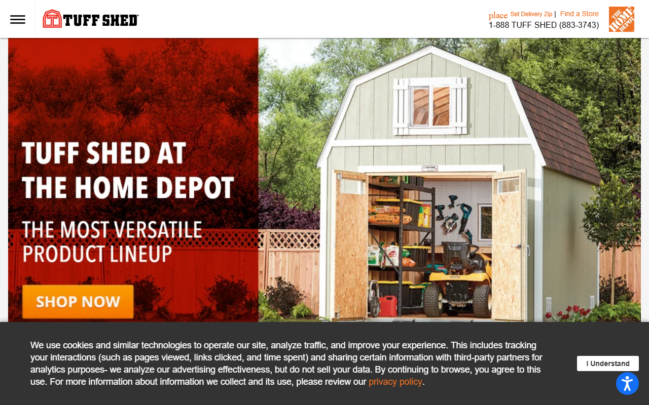 888tuffshed.com screenshot