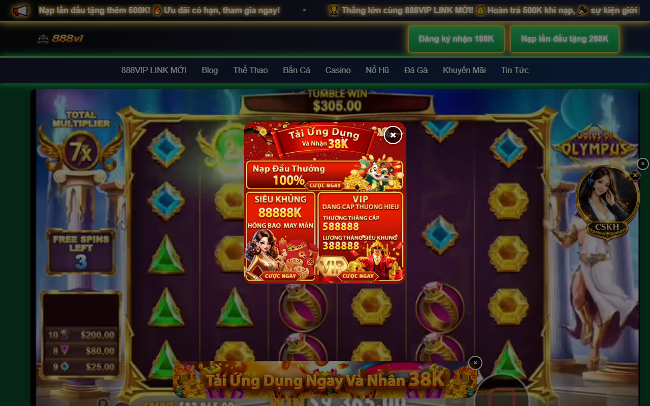 888viplinkbet.com screenshot